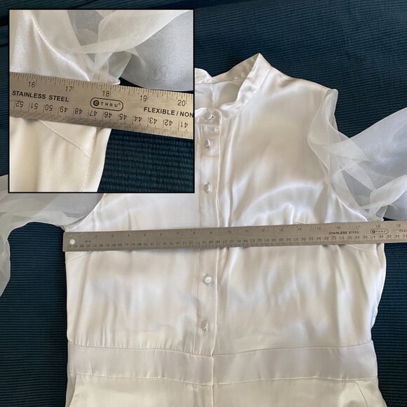 NEW Custom Silk Wedding Bridal Jumpsuit Queer Androgenous Formal Unique Suit - Picture 10 of 16